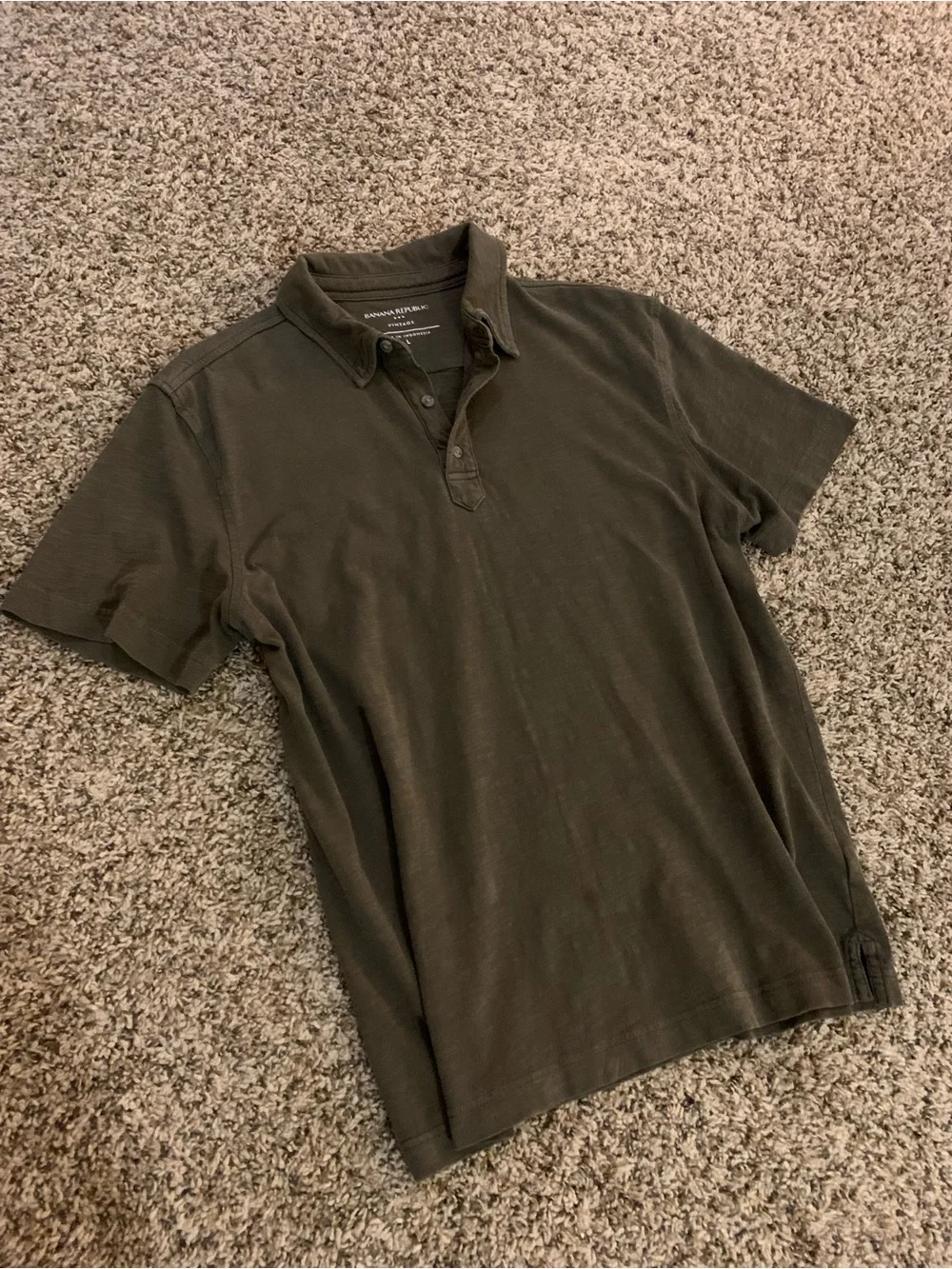 Banana Republic Men's Dark Olive Polo